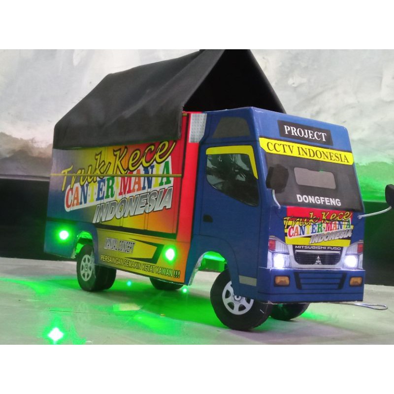 MINIATUR TRUK CANTER MANIA VARIASI LAMPU TERPAL OLENG