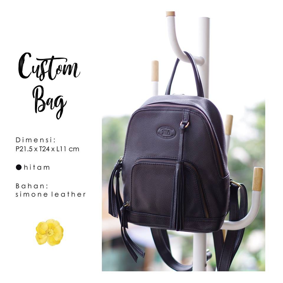 Backpack Custom Tas Kulit Asli