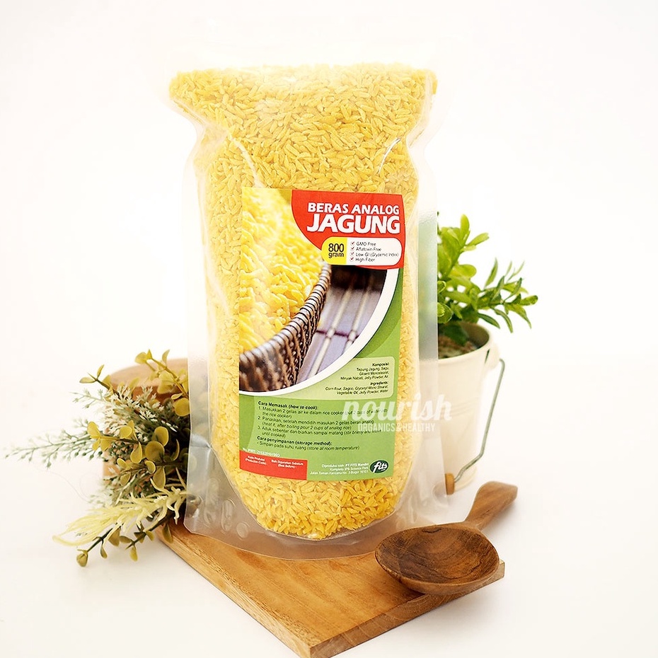 Fits Mandiri, Beras Analog Jagung NON GMO 800gr