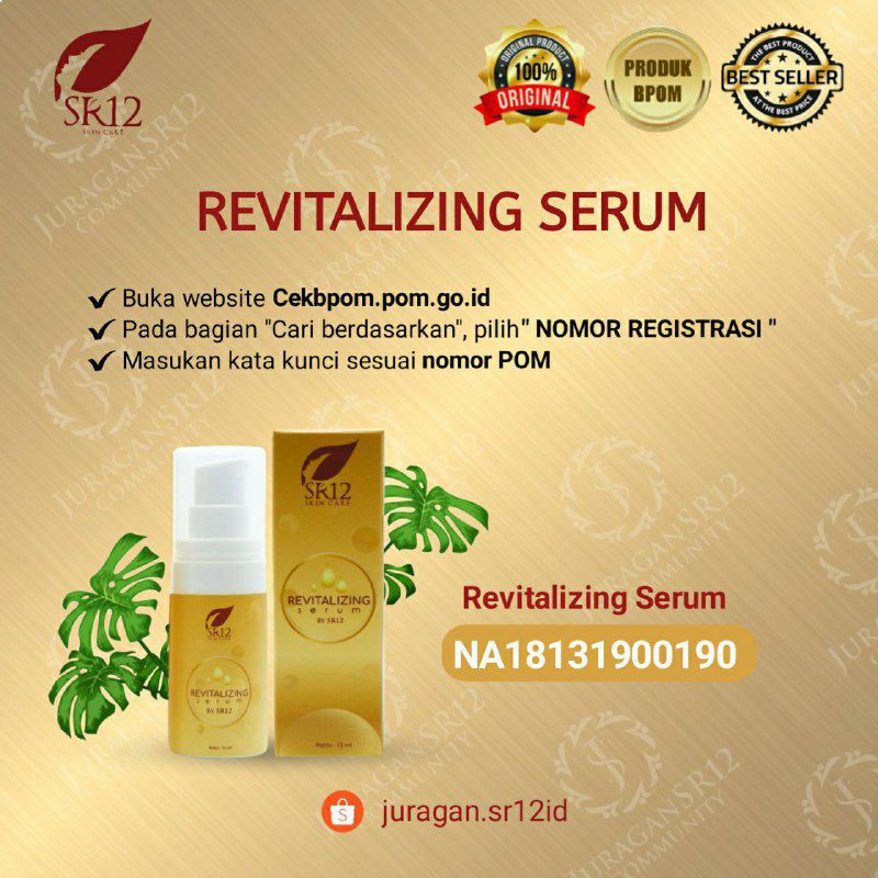 SR12 SERUM REVITALIZING ATASI BOPENG , BEKAS JERAWAT &amp; MATA PANDA / SERUM WAJAH KOLAGEN BPOM