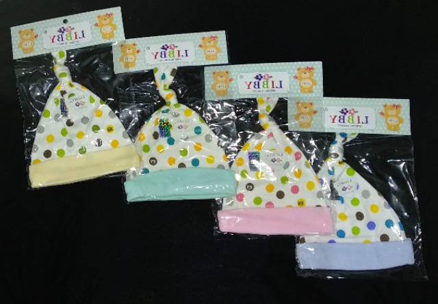 LIBBY TOPI BAYI NEWBORN POLKADOT BESAR