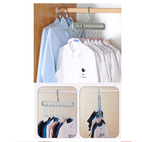 H826 Magic Hanger Instan Gantungan Baju Lemari Pakaian Wonder Hanger 9 in 1 Ajaib Import