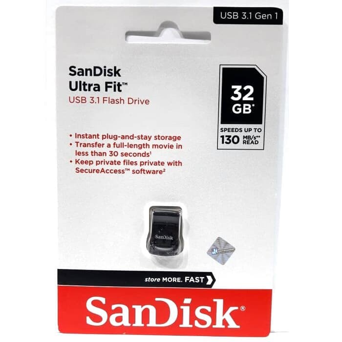 SANDISK FLASHDISK 32 GB ULTRA FIT CZ430 USB 3.0 UP TO 130MBPS 32GB