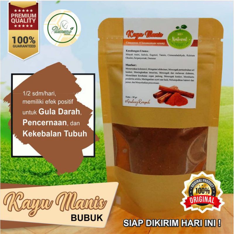 

KAYU MANIS BUBUK 100% ALAMI KUALITAS PREMIUM - BUMBU DAPUR / REMPAH JSR