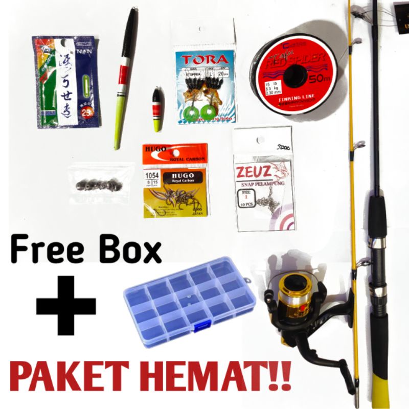 Joran Set Murah Paket Lengkap Siap Pakai Free Box