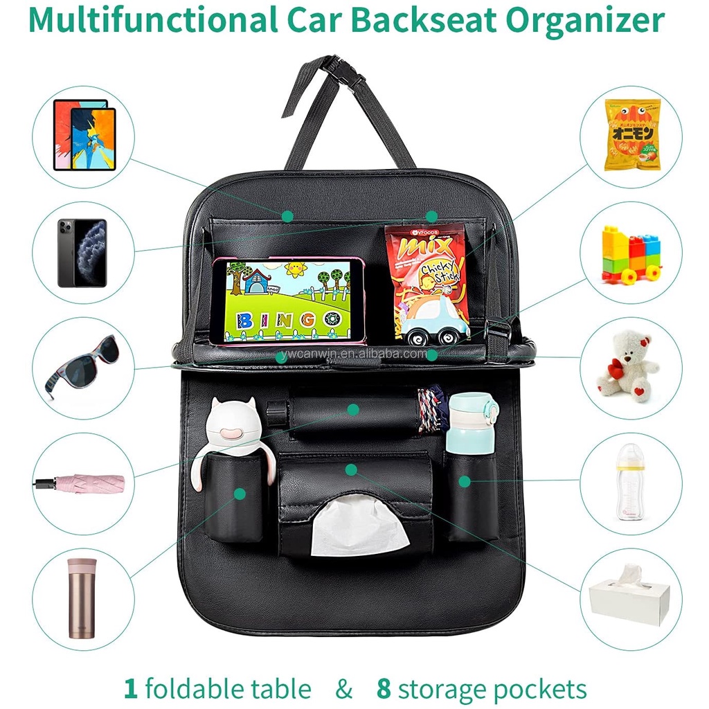 Car Seat Organizer Meja Lipat Jok Belakang Kursi Mobil Kotak Penyimpanan Organizer Bag