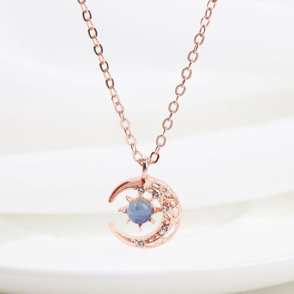 Lily Stars And Moon Necklace Fashion Gift Perhiasan Keluarga Kalung Klavikula