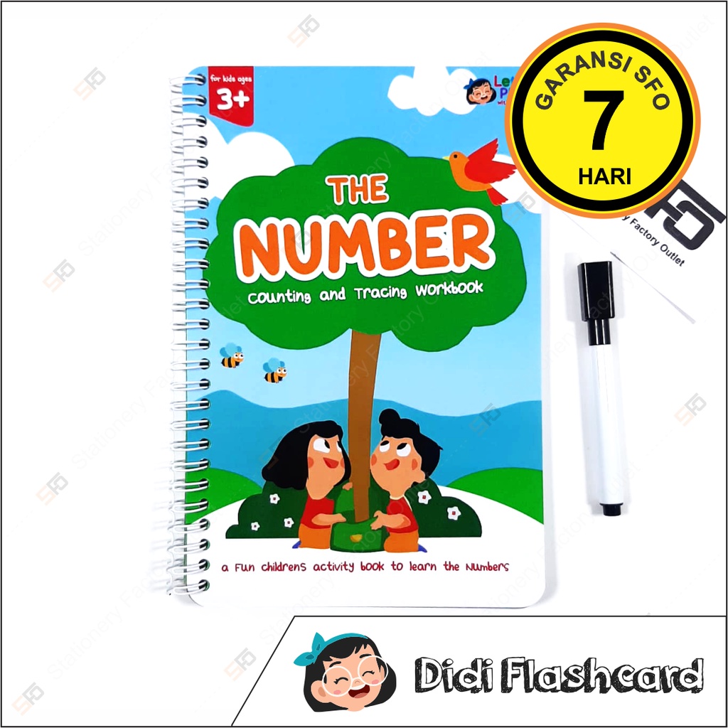 

Wipe & Clean Workbook Angka - Number Activity Card Busy Book - SFO Semarang Official