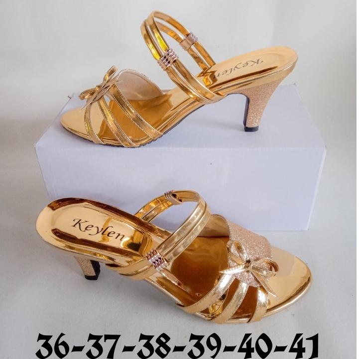 Sandal Wanita Chunky Heels Terbaru Sendal Pesta Ar 99 Tali Sendal Kondangan Hak 7 Cm