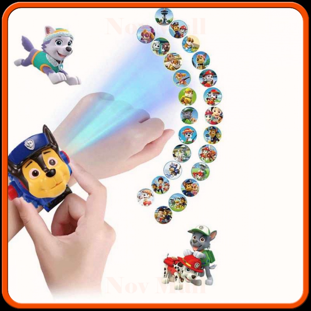 Jam Tangan LED Anak Paw patrol Projection Dog Everest - PP3189