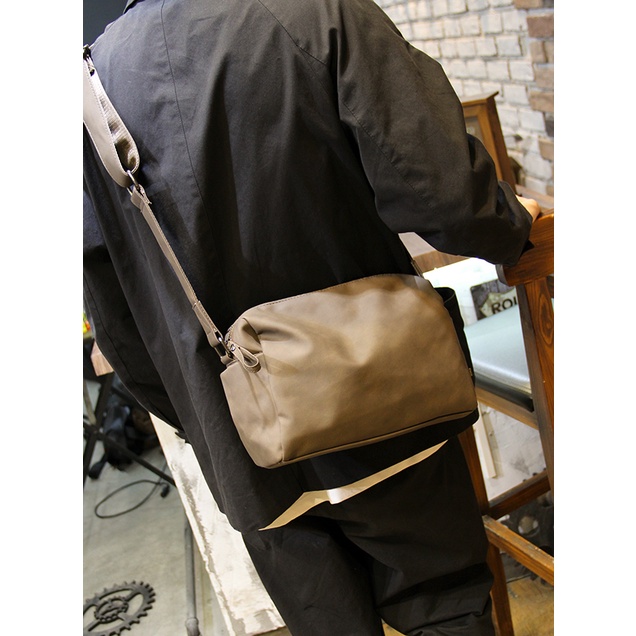 Tas Selempang Pria Men Shoulder Bag Bahan Kulit Sapi Asli Import