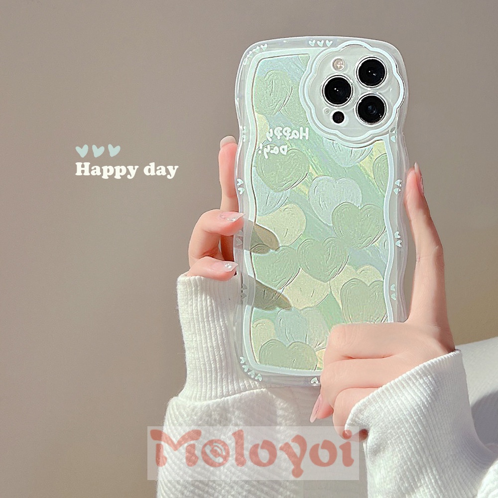 Soft Case Motif Lukisan Bunga Dan Hati Untuk IPhone 6 6s 7 8 Plus 13 12 11 Pro MAX XR SE 2020 X XS MAX