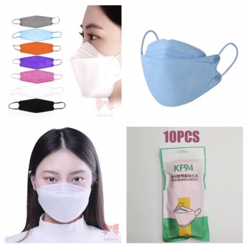 Masker KF94 Korea 4 Ply Motif Warna Warni Isi 10 Pcs