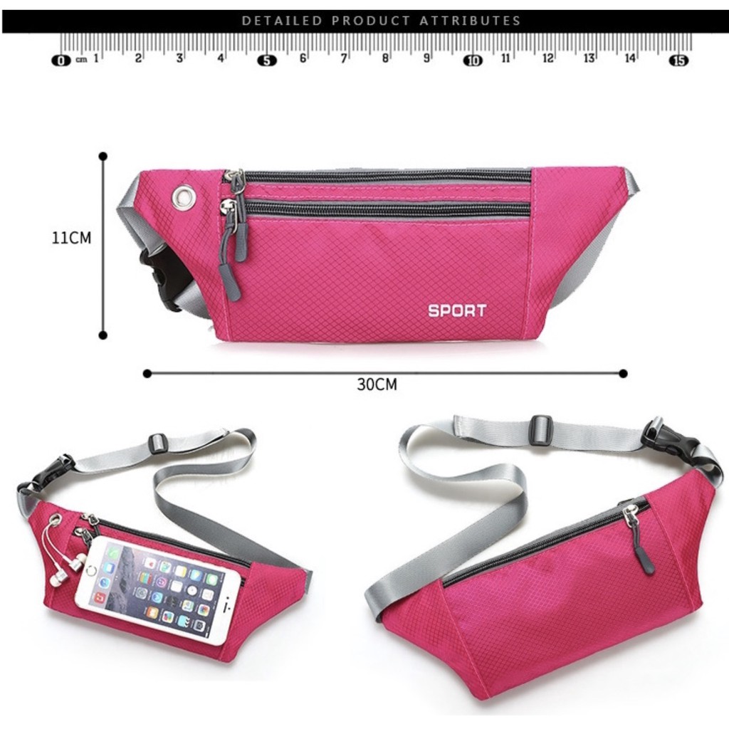 WYK51 Tas Pinggang Pria Wanita Unisex Sport Waist Bag Murah Impor Brand New TKM