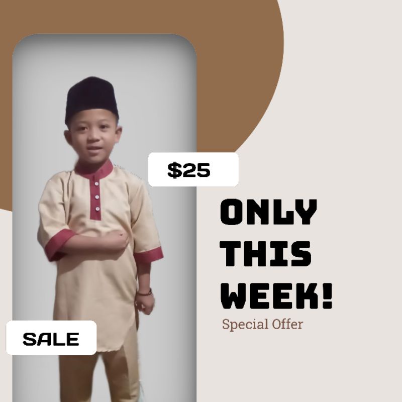 setelan koko kurta  anak usia 1-10 tahun /koko kurta Pakistan anak (balotelly)