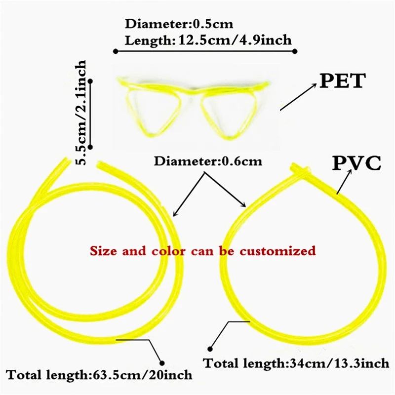 Hot Sale/Sedotan Kacamata Lembut Lucu/Tabung Minum Fleksibel Unik Aksesoris Pesta Anak Gila Diy Sedotan Untuk Perlengkapan Pesta Ulang Tahun