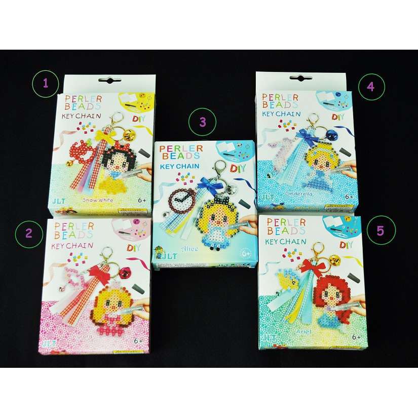 Hama beads Keychain Komplit Set  Perler beads Ironing Beads 5mm