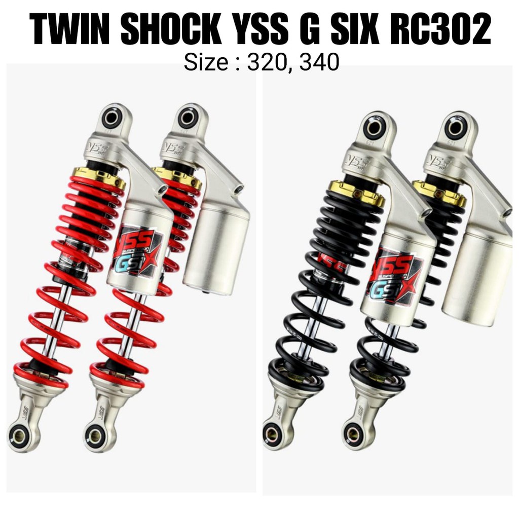 SHOCKBREAKER YSS G SIX RC 302 340 SHOGUN SMASH RX KING CB KLASIK GL PRO Black Hitam / Hitam ORIGINAL