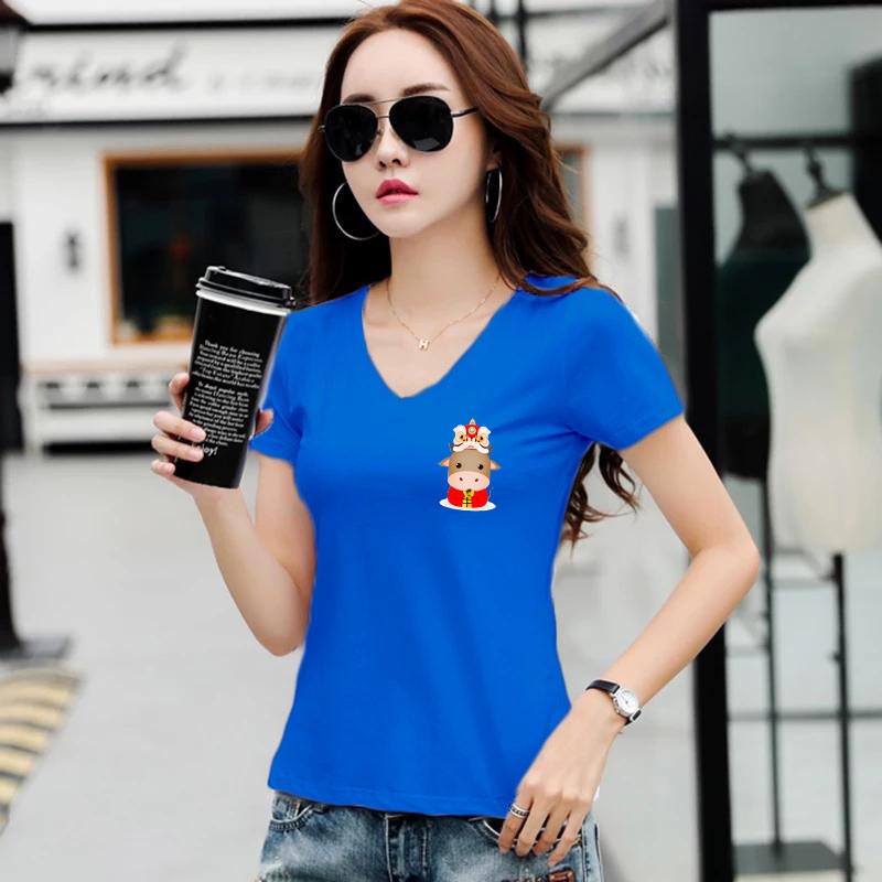 YOURSTYLE1119 - KAOS IMLEK/ KAOS WANITA VNECK BARONGSAI COW/ KAOS TERLARIS / KAOS VNECK