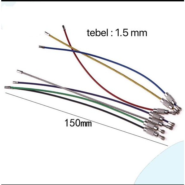 O Ring Besar/Tali Kawat Gantungan Kunci Mobil / Tas Warna-Warni Harga/1Pc