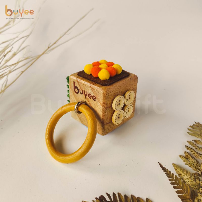 SENSORY CUBE BUYEE GIFT | Mainan Kayu Edukasi Montesori Balita | Busy Cube | Sensory Toys