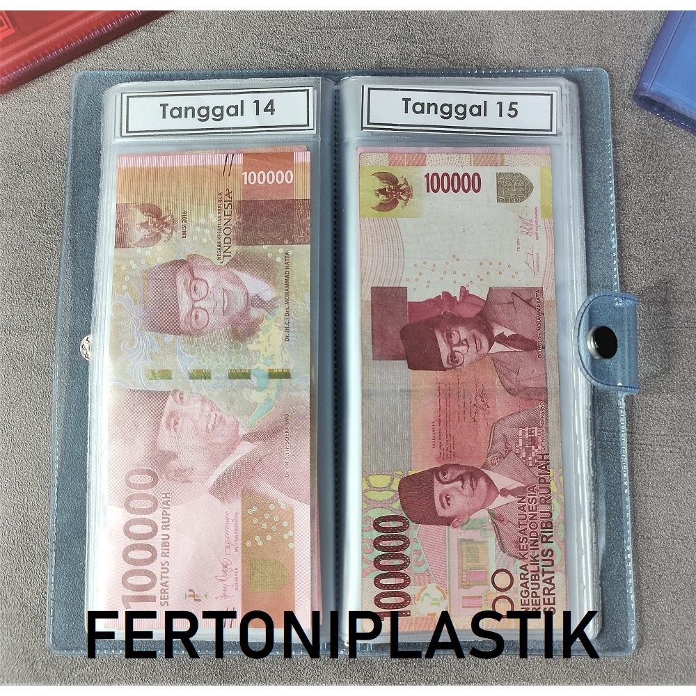 Dompet Disiplin Keuangan Bulanan / Dompet Organizer Keuangan 32 Slot Polos