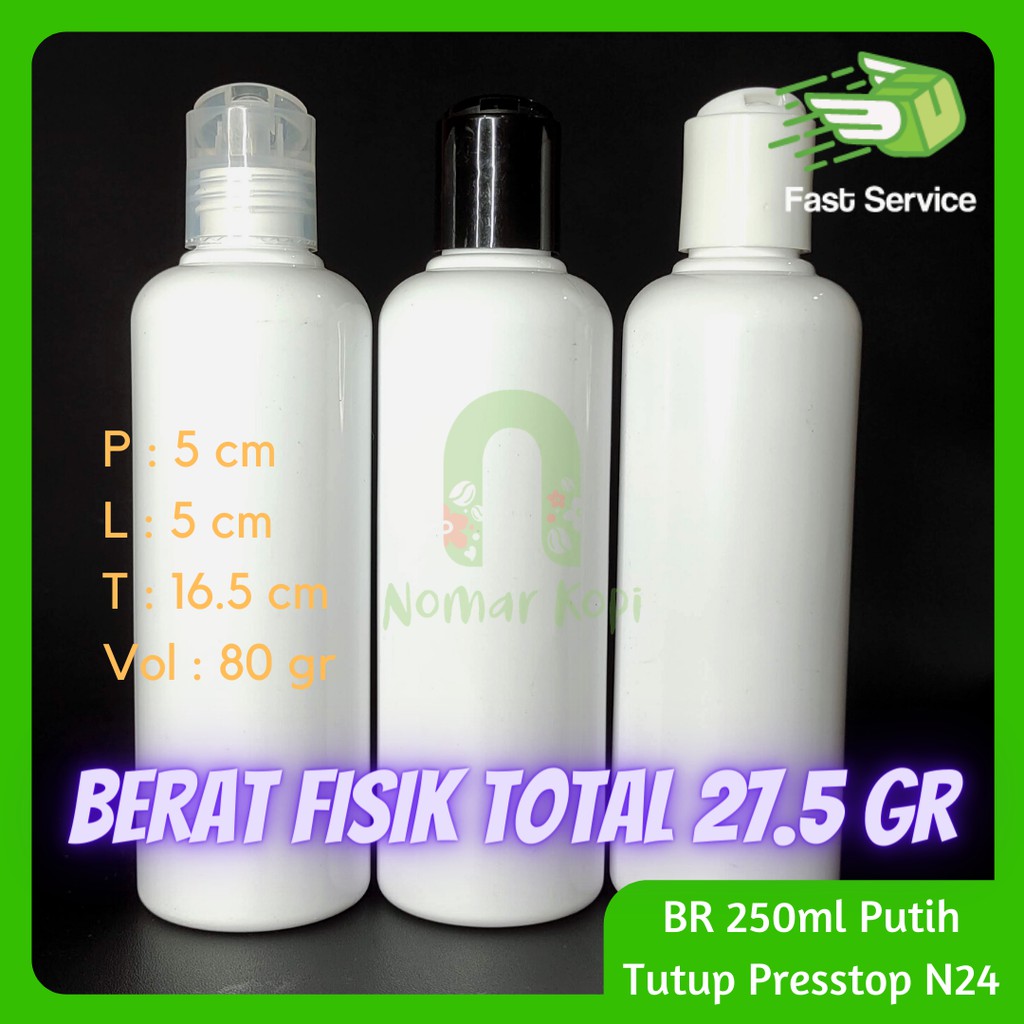 Botol 250ml BR PUTIH Prestop
