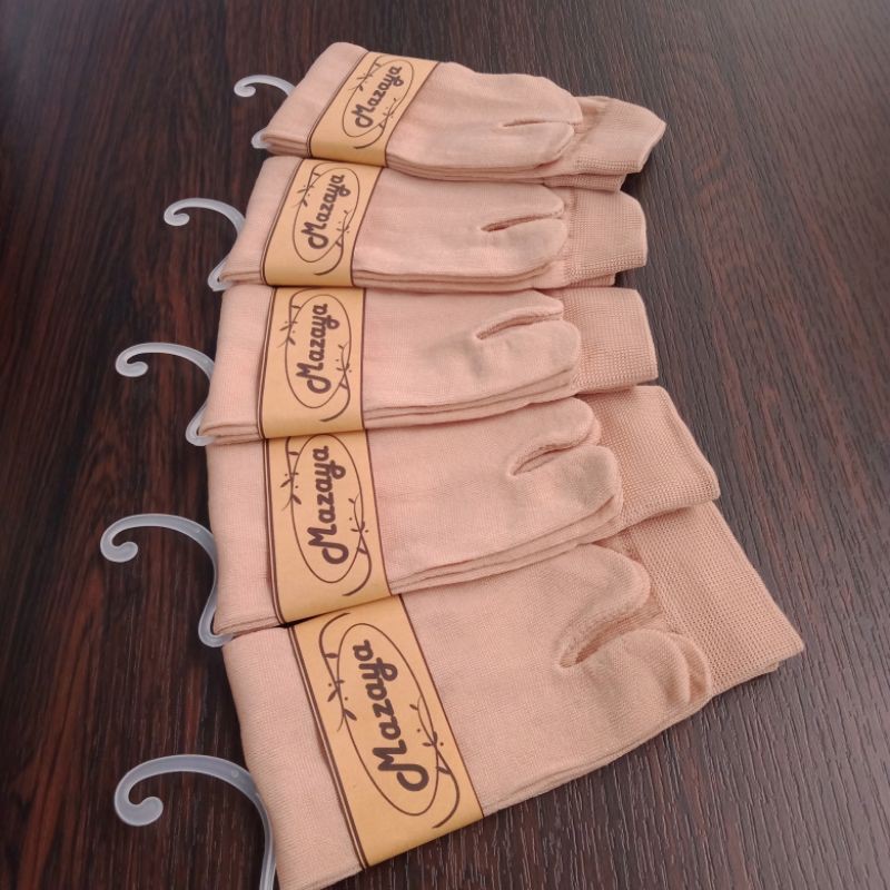 Kaos Kaki Jari Jempol Polos Wanita Muslimah Poliester-3