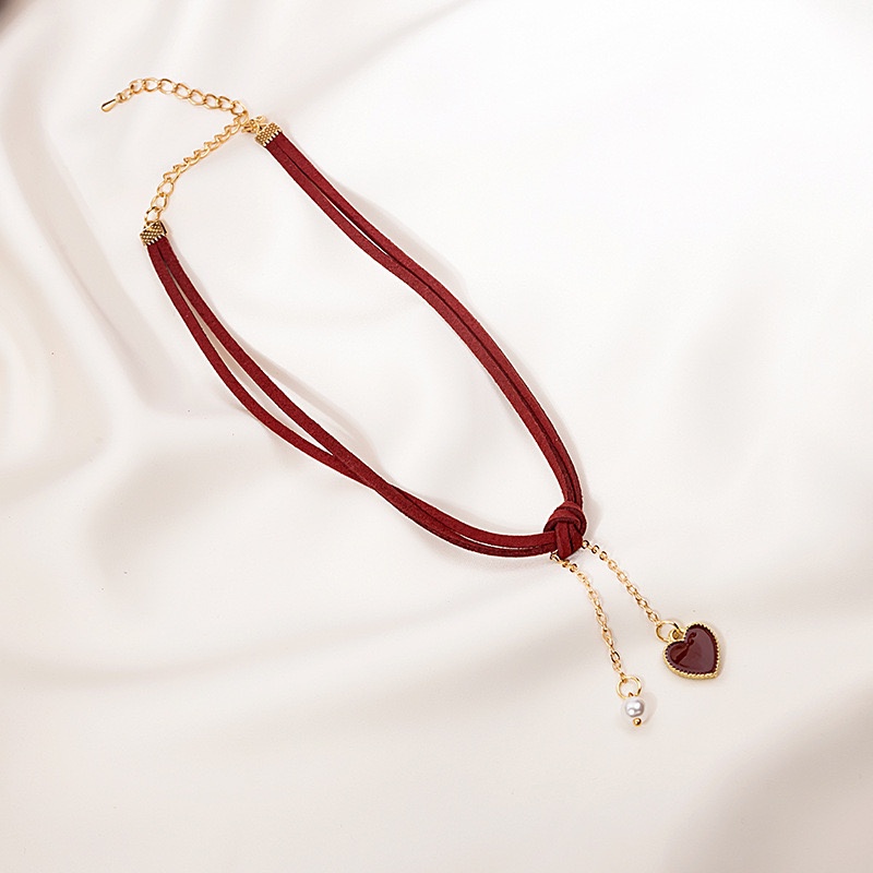 MORYMOSHI K25 Kalung Love Tali Satin Fashion Korea