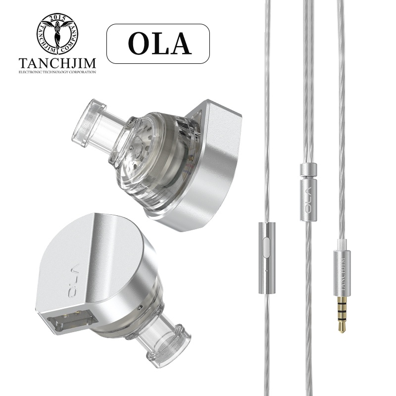 Tanchjim OLA Earphone In Ear HIFI Dinamis Anti Air Lapis Tembaga silver Tanya