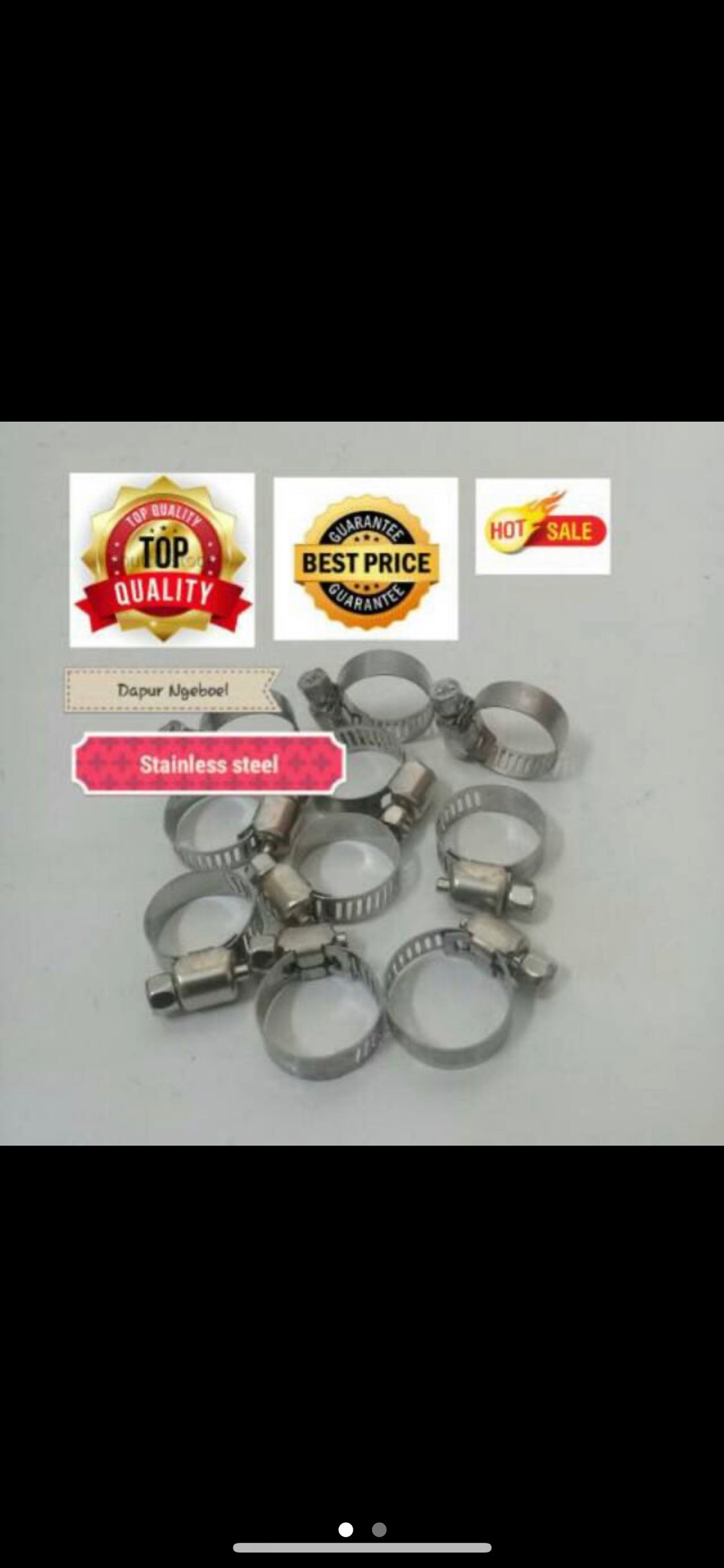 Klem Selang Regulator 3/4 Inch Stainless Steel - Hose Klemp - Penjepit Selang Regulator