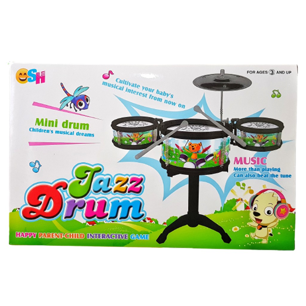 MAINAN ANAK EDUKASI MURAH MAINAN JAZZ DRUM DUS 6691-3 DRUM