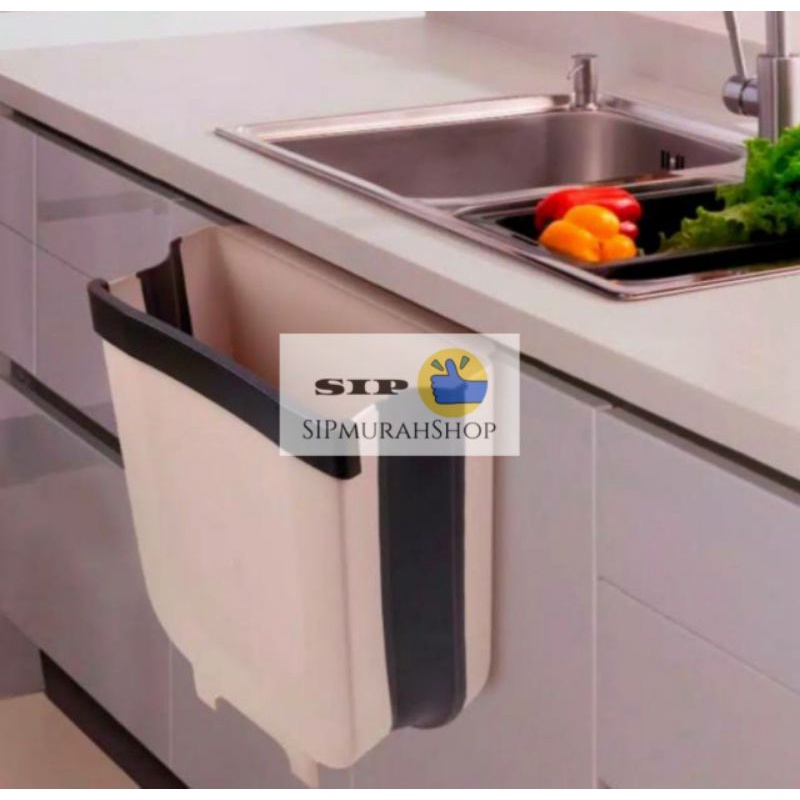 Tempat Sampah Lipat Dapur Mobil Kamar Gantung Lipat Premium Serbaguna multifungsi