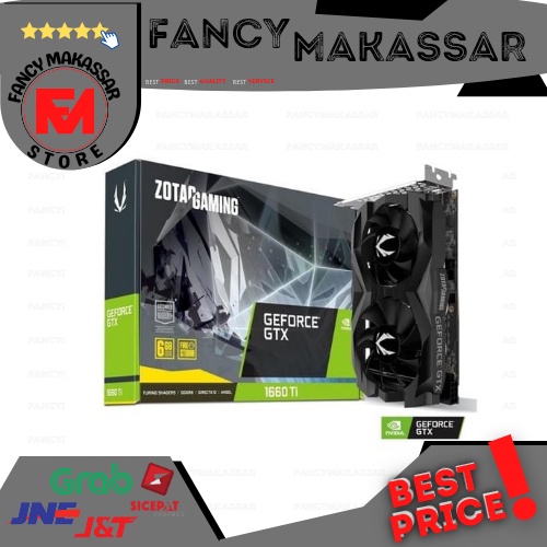VGA ZOTAC GAMING GeForce GTX 1660 Ti 6GB GDDR6 128BIT 1660TI GTX1660 T | GARANSI RESMI | FANCY_MAKAS