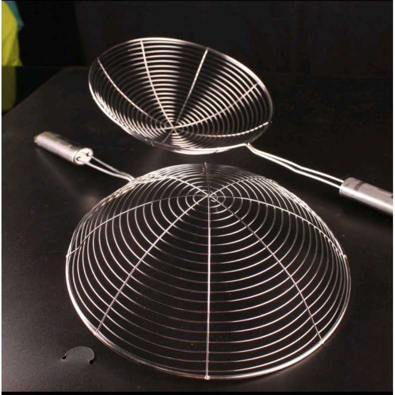 Saringan Parabola 18-22cm Stainless Serok Jaring Mie Penggorengan 18cm