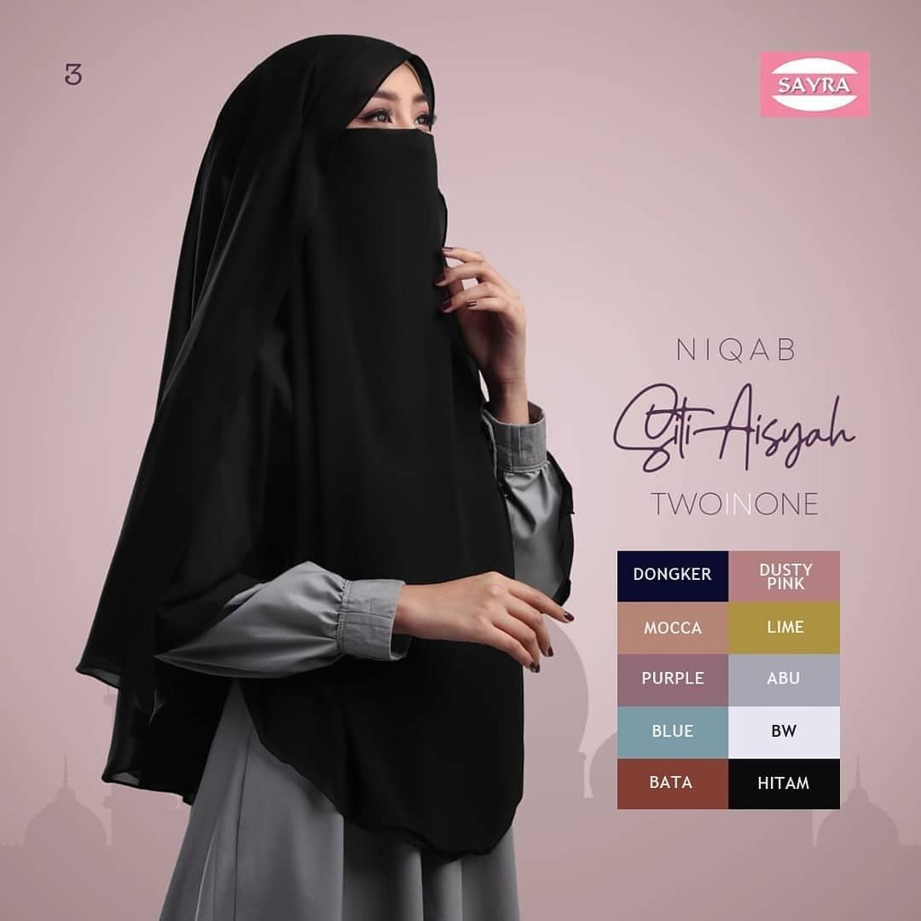 V3 KDJ Krudung Khimar Niqab Siti Aisyah