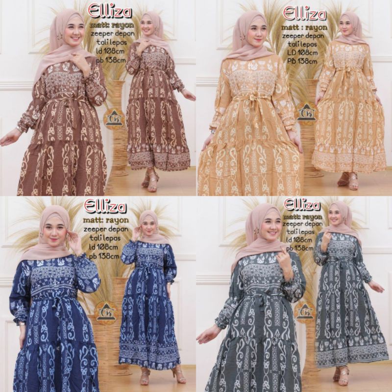 GAMIS ETNIK DRESS ETNIK DRESS BATIK PEKALONGAN GAMIS SYAR'I