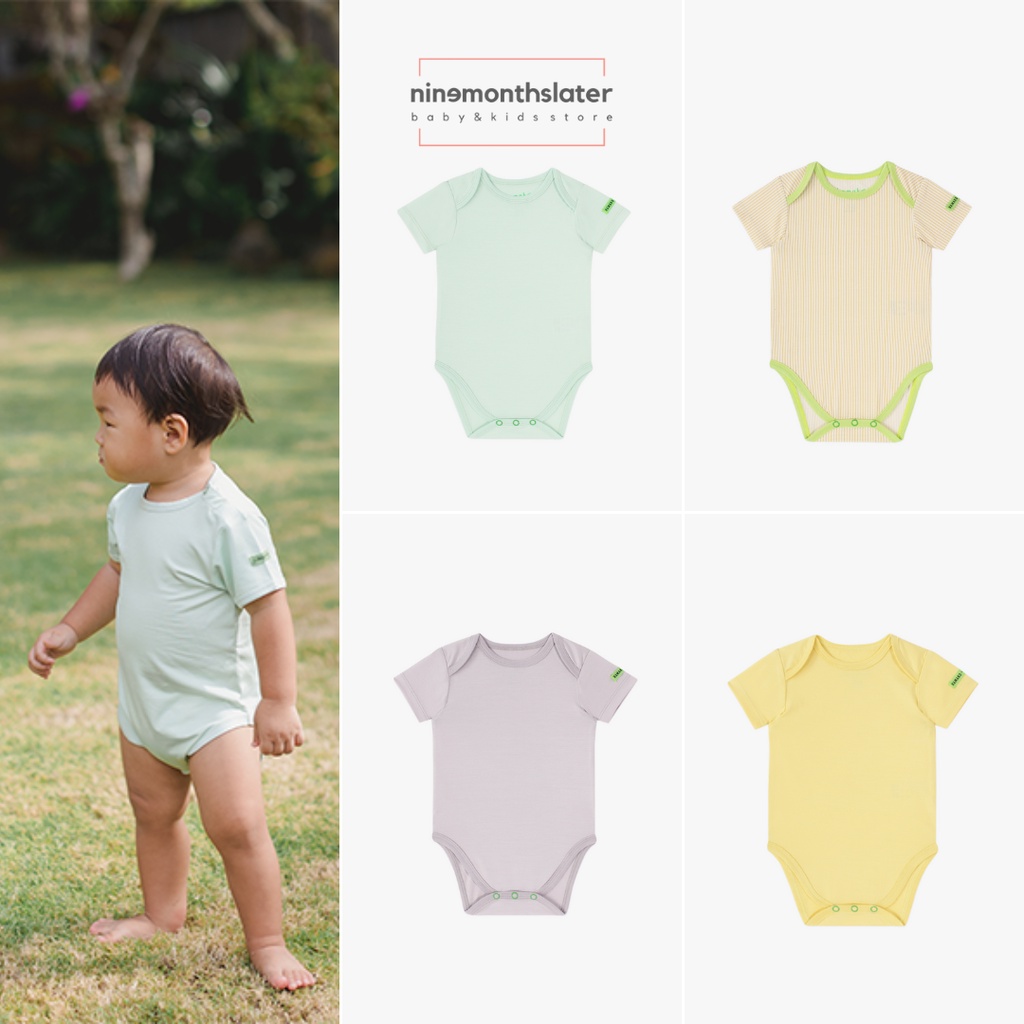 Hamako Basic Bodysuit - Jumper Bayi Tencel Setelan Anak Bayi Lucu Halus Adem Baju Rumah BASICS Baby