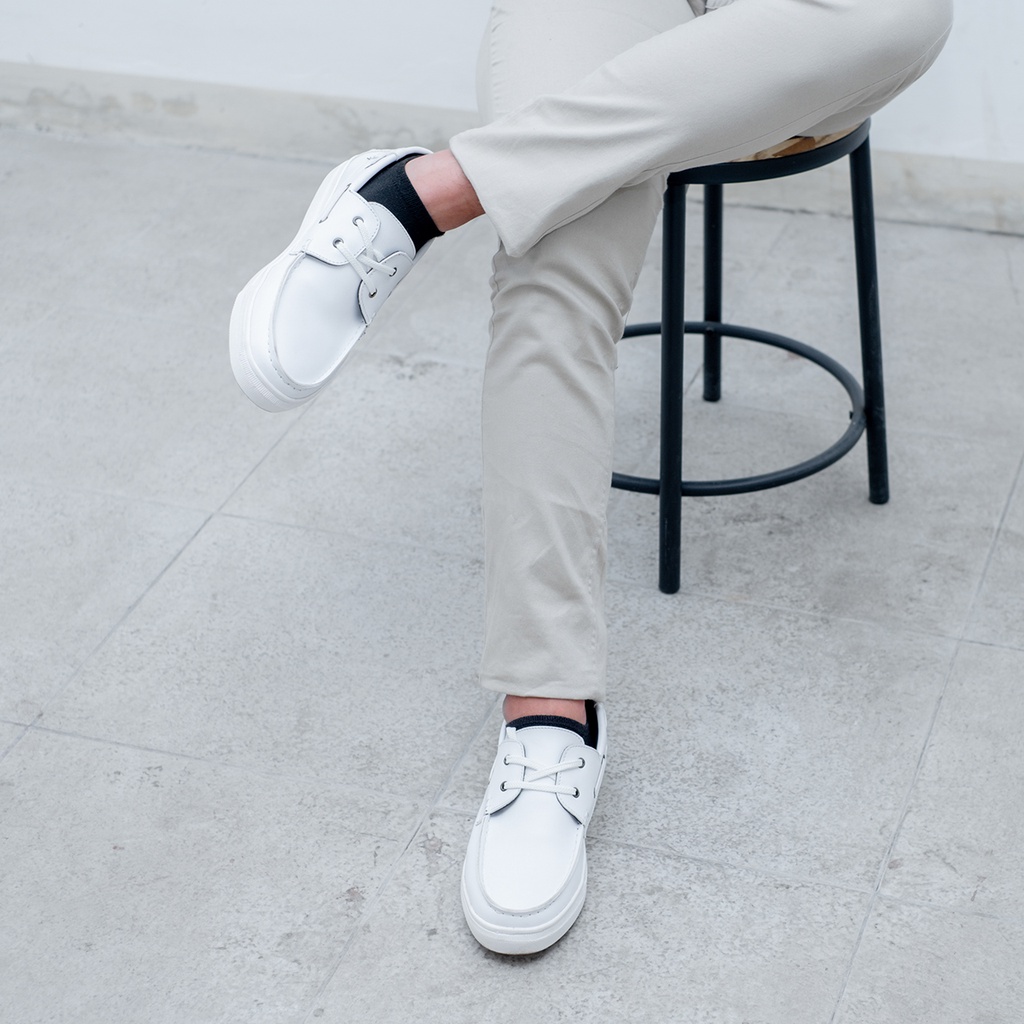 WILSON WHITE |ManNeedMe x Lvnatica| Sepatu Loafers Pria Sepatu Casual Sneakers ORIGINAL