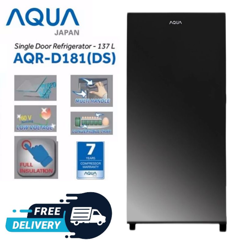 Kulkas 1 Pintu AQUA D181 Low Watt / Lemari Es 1 Pintu AQUA AQR-D181 / AQR D181