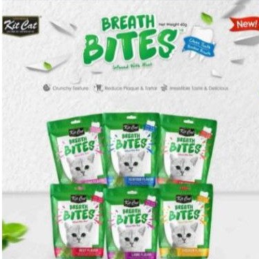 kit kat breath bites 60 g snack kucing kering rasa beef flavor