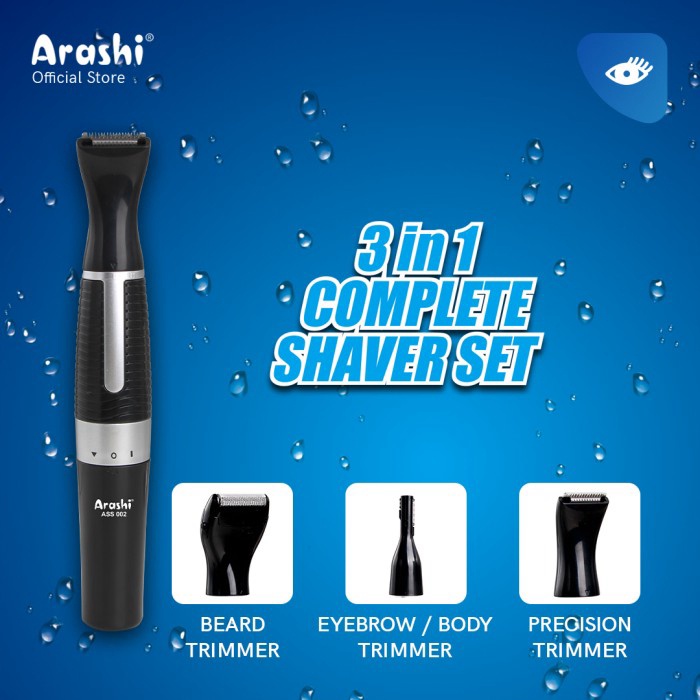 Arashi ASS002 Alat Cukur Rambut Kumis Jenggot Elektrik Portable