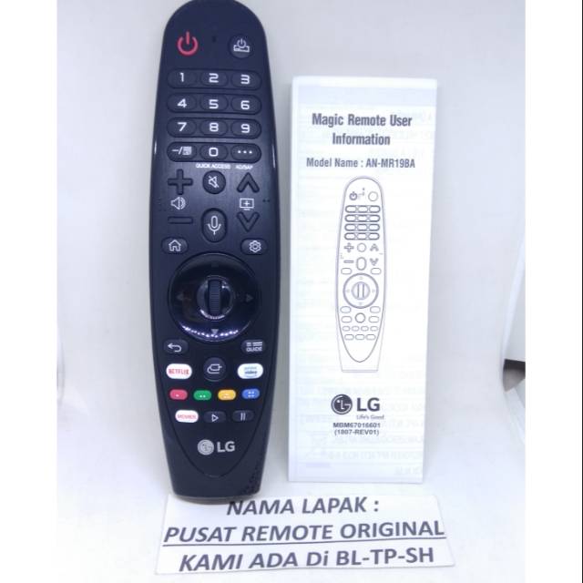 MAGIC REMOTE REMOT SMART TV LED LG AN-19BA ORIGINAL 2019 SERIES