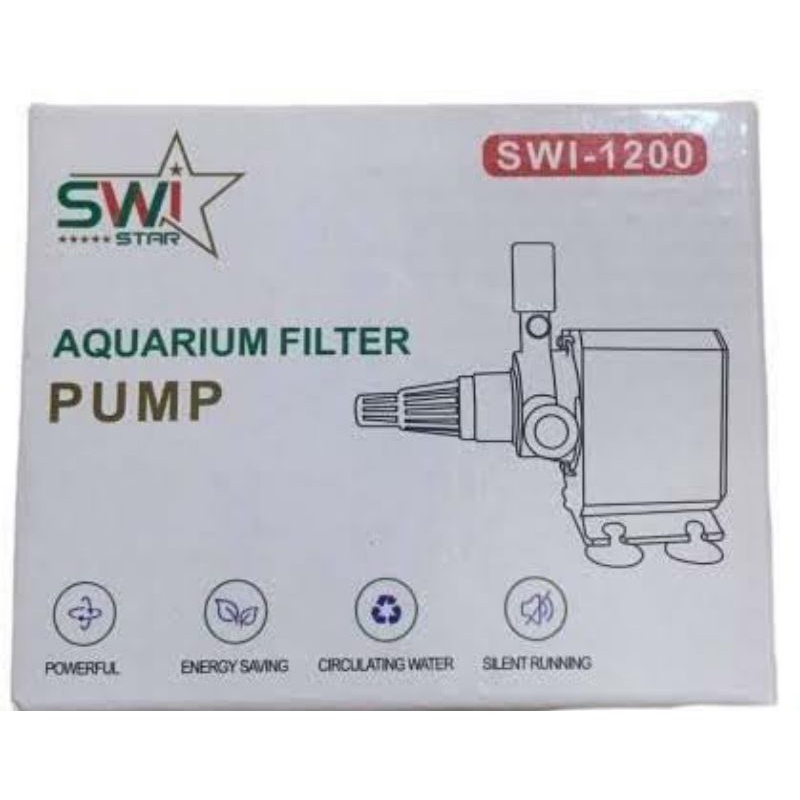 SWI STAR SWI 1200 SWI1200 MESIN POMPA FILTER CELUP POWER HEAD AQIARIUM AQUASCAPE