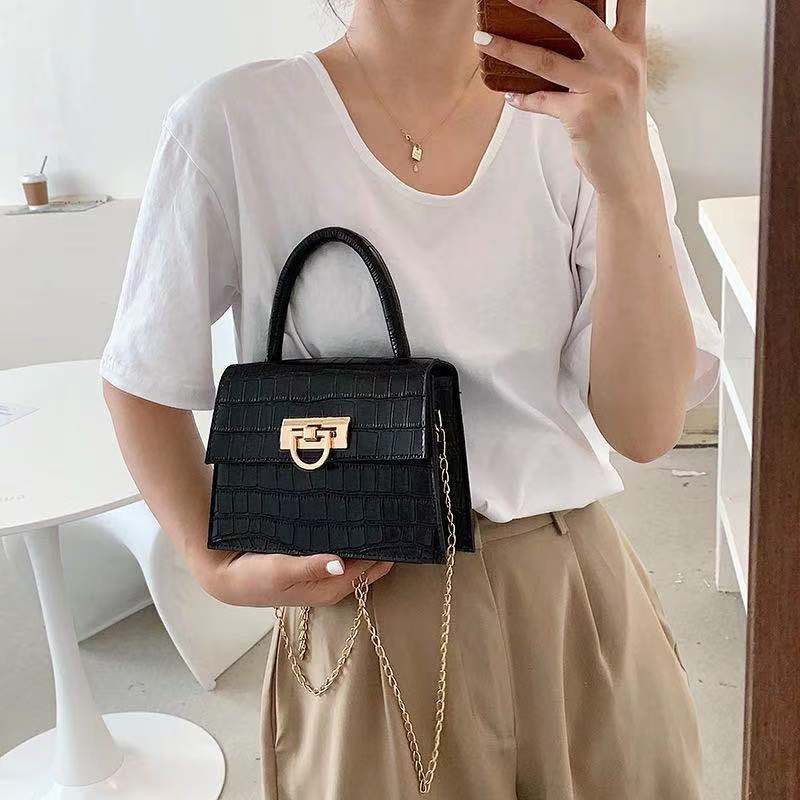 Rowling (Tas-180）Tas Selempang Wanita Fashion Croco Kotak /Tas Selempang Wanita Cantik Dan Elegan