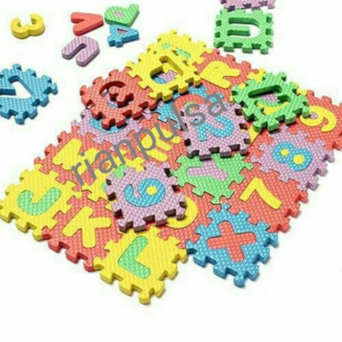 Matras Puzzle - Puzzle Lantai - Puzzle Evamat Evamat Kids Abjad Huruf Angka Mainan Aman Edukasi