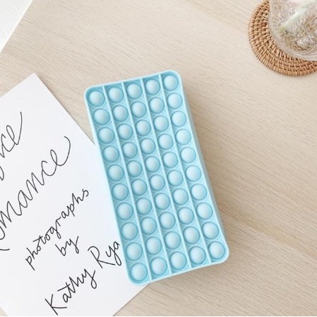 NEW Big Pop It Toy Rainbow Push Bubble Fidget Sensory Toys for Parent-Child Time Interactive Jumbo Dadu-blue bag