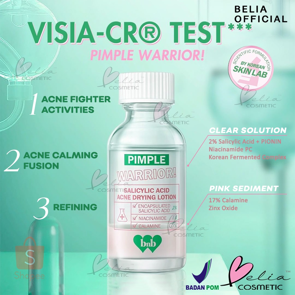 ❤ BELIA ❤ BARENBLISS Pimple Warrior! | 35g | 15g | Salicylic Acid Acne Drying Lotion | Obat Totol Jerawat | BPOM