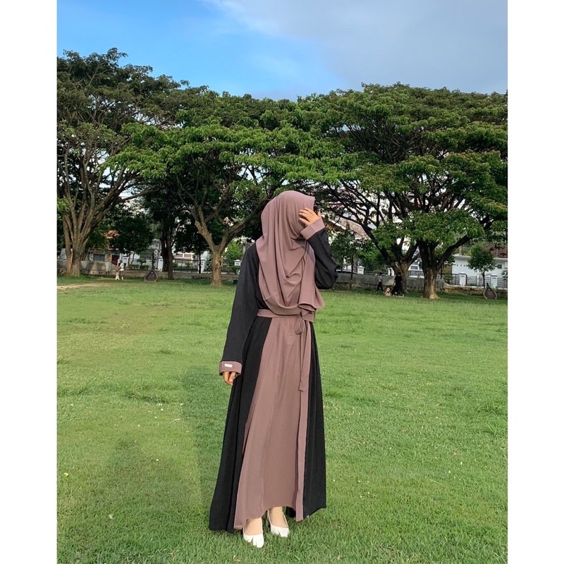 SALWA ABAYA ELEGAN KOMBINASI OUTER L,XL,XXL