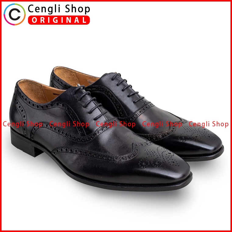 SEPATU FORMAL PRIA MARIO MINARDI ORIGINAL PANTOFEL KULIT HITAM MM11